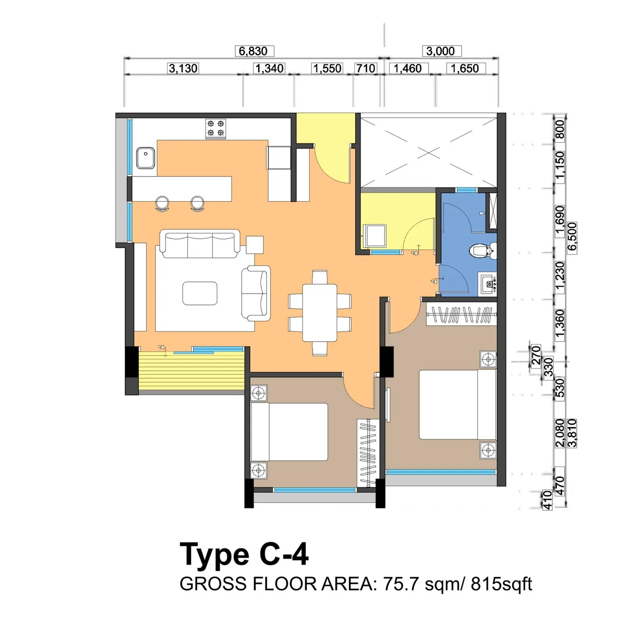 Corner, Airport View, 2 bedroom, Jazz Suites 4