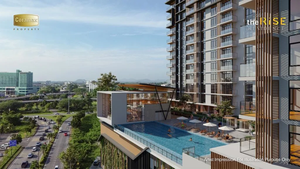 GalaCity and Pool View, 3 Rooms, The Rise Residence