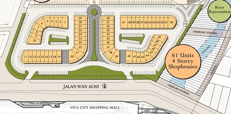Facing Milano Eight, 4 Storey Shoplot (3C1R), Milan Square