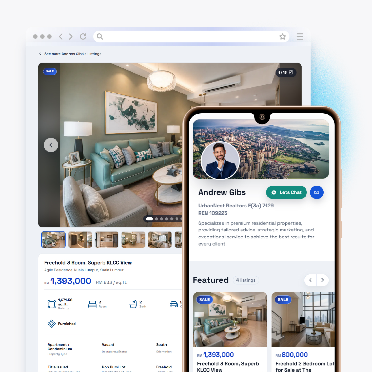 iAgentMY personal property page interface